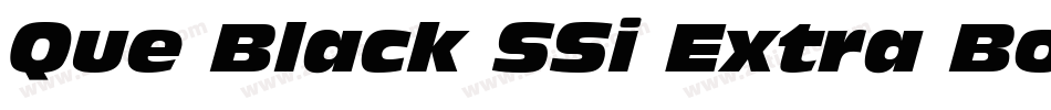 Que Black SSi Extra Bold字体转换